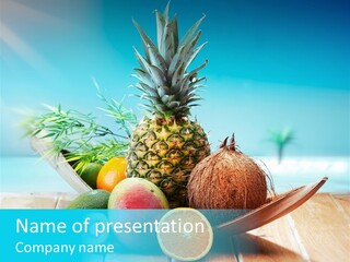 Ocean Avocado Tropical PowerPoint Template