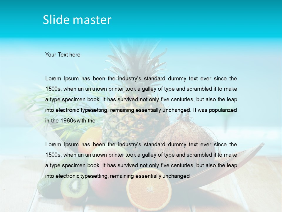 Ocean Avocado Tropical PowerPoint Template