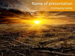 Dramatic Disaster Texture PowerPoint Template