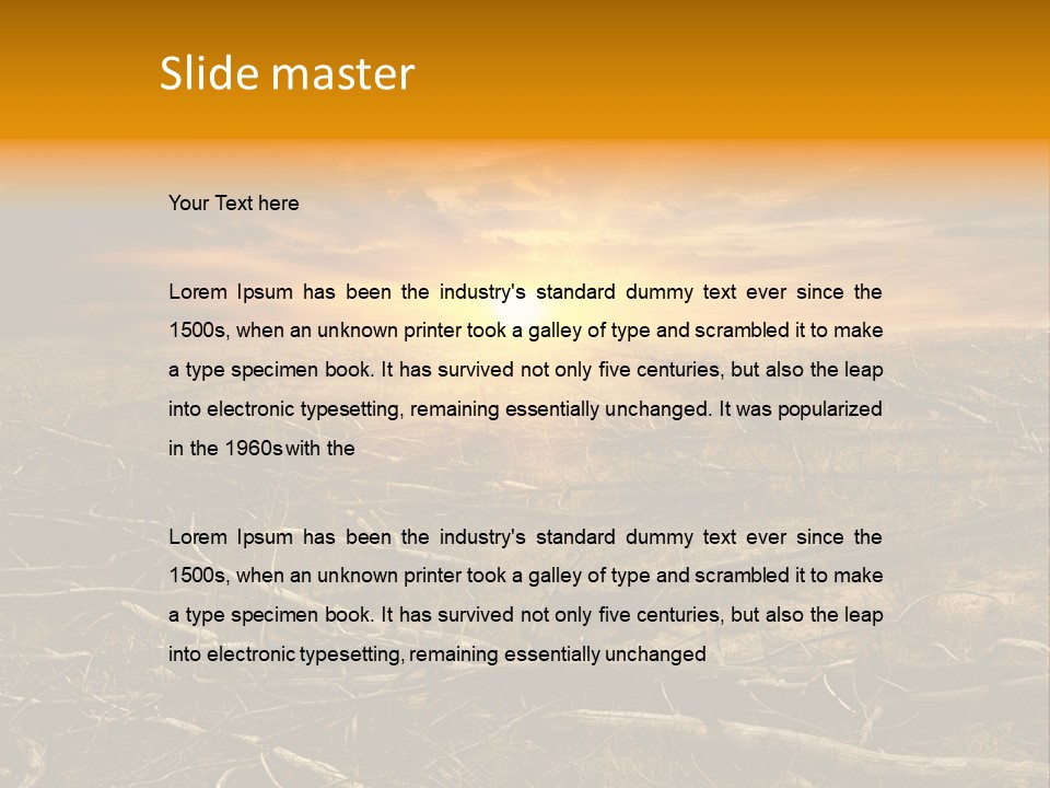 Dramatic Disaster Texture PowerPoint Template