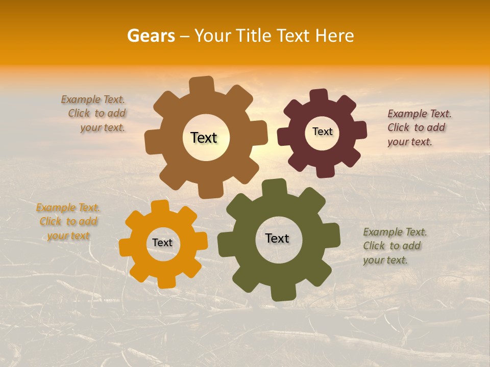 Dramatic Disaster Texture PowerPoint Template