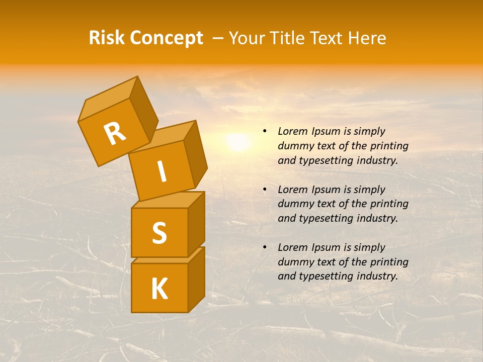 Dramatic Disaster Texture PowerPoint Template