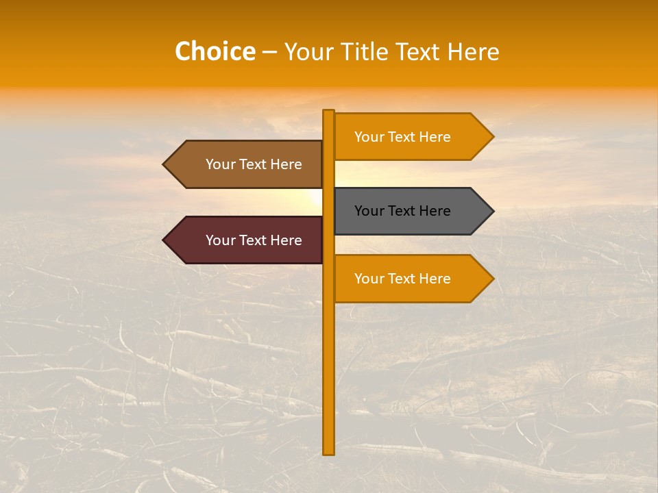 Dramatic Disaster Texture PowerPoint Template