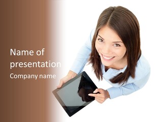 Display Sign Caucasian PowerPoint Template