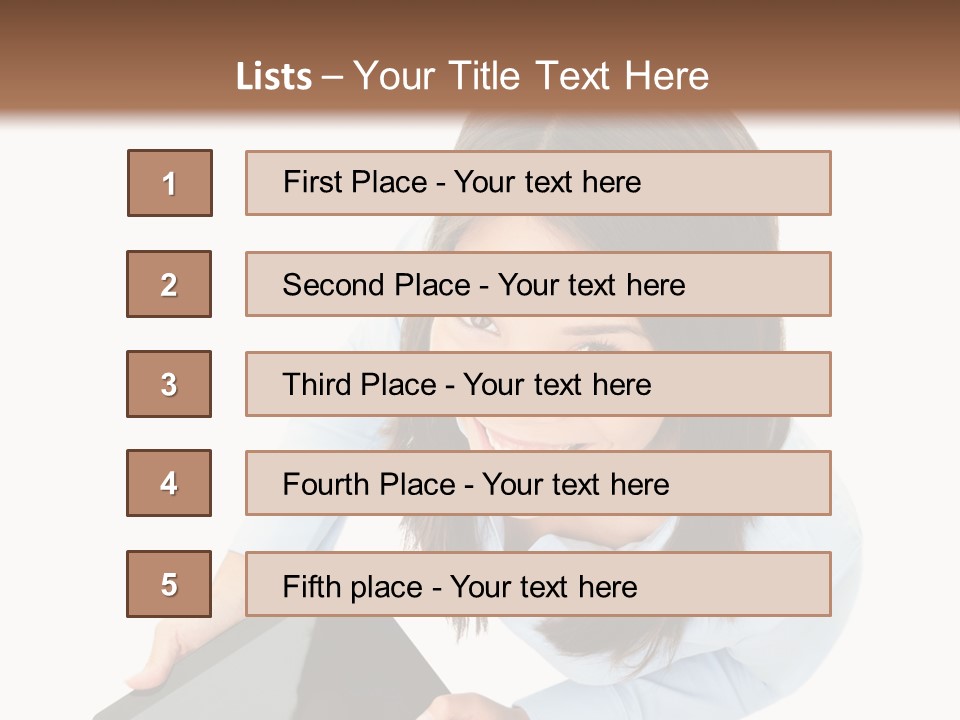 Display Sign Caucasian PowerPoint Template