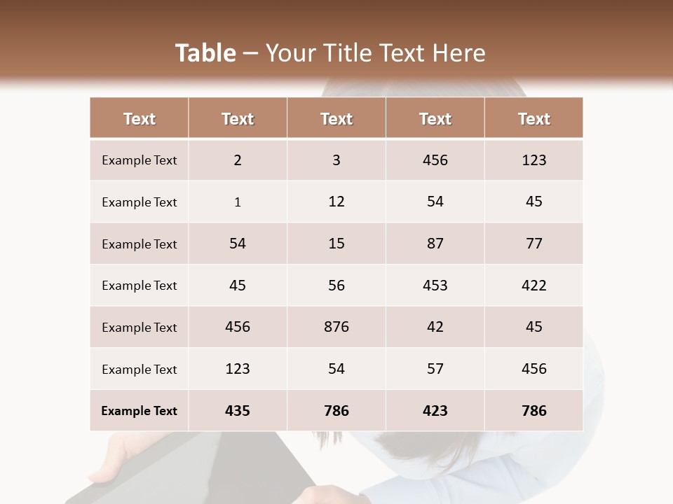 Display Sign Caucasian PowerPoint Template