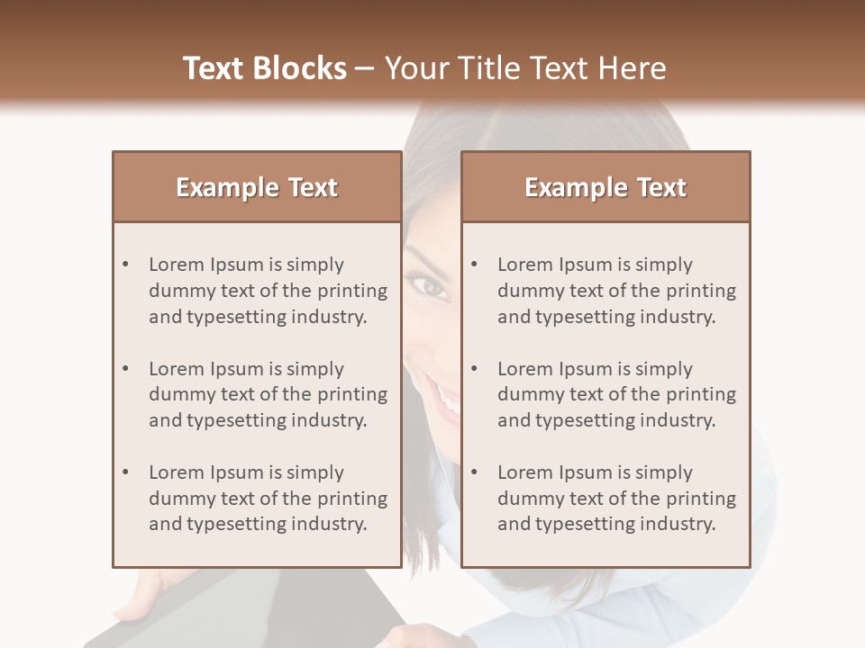 Display Sign Caucasian PowerPoint Template