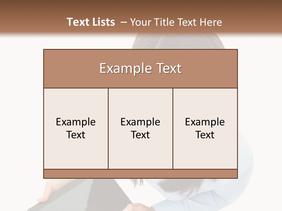 Display Sign Caucasian PowerPoint Template