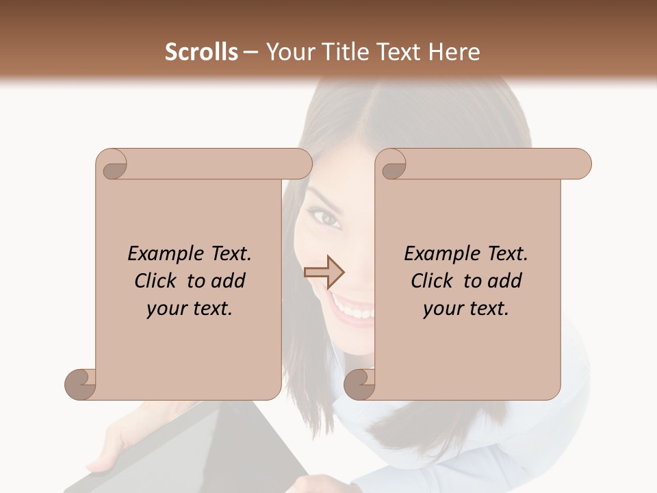 Display Sign Caucasian PowerPoint Template