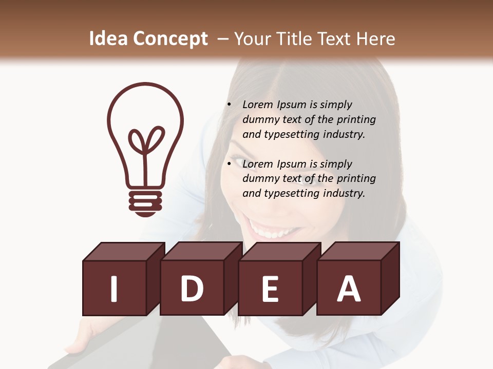 Display Sign Caucasian PowerPoint Template