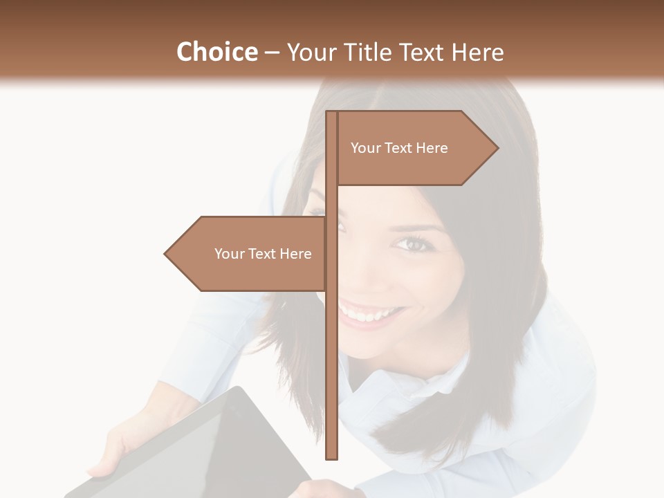 Display Sign Caucasian PowerPoint Template