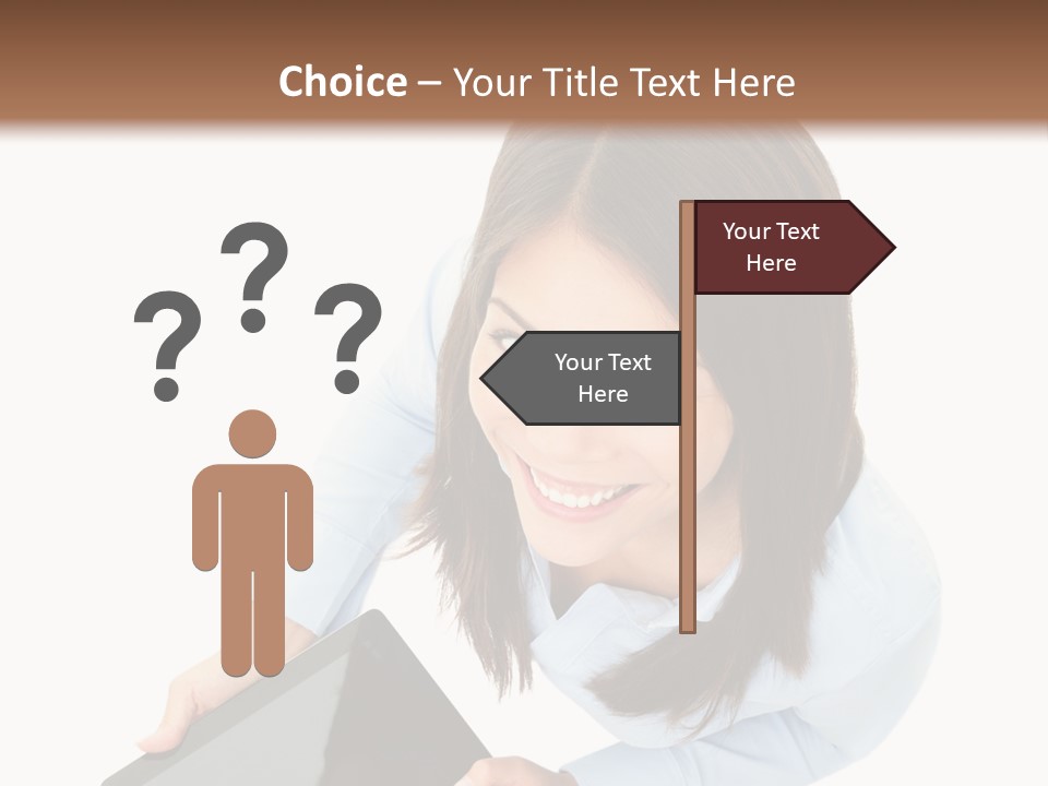 Display Sign Caucasian PowerPoint Template