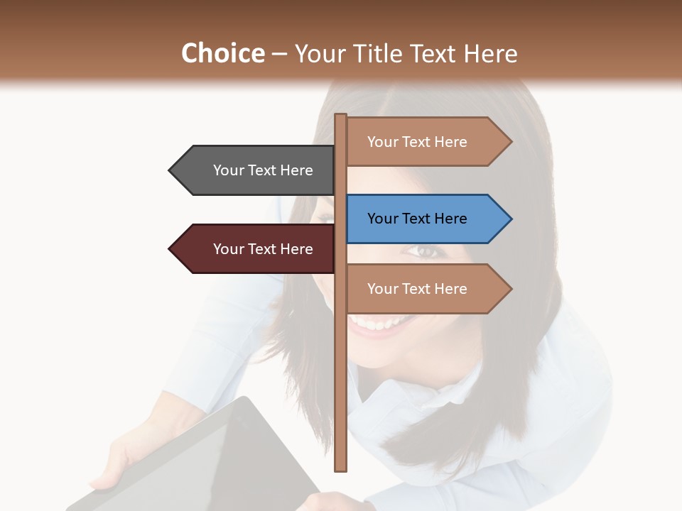 Display Sign Caucasian PowerPoint Template