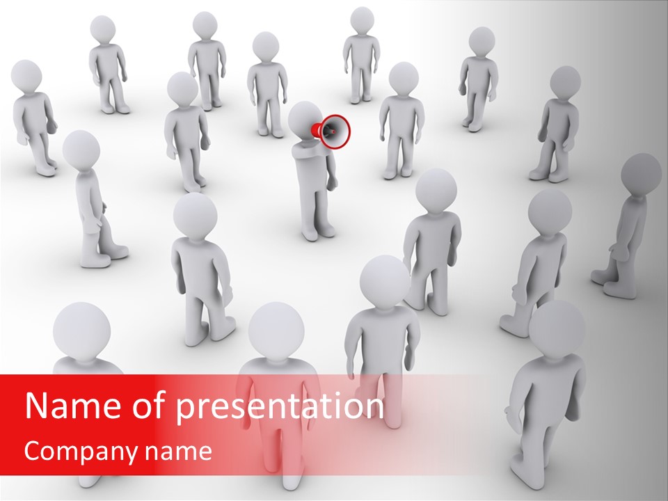 Speaking Bullhorn Illustration PowerPoint Template