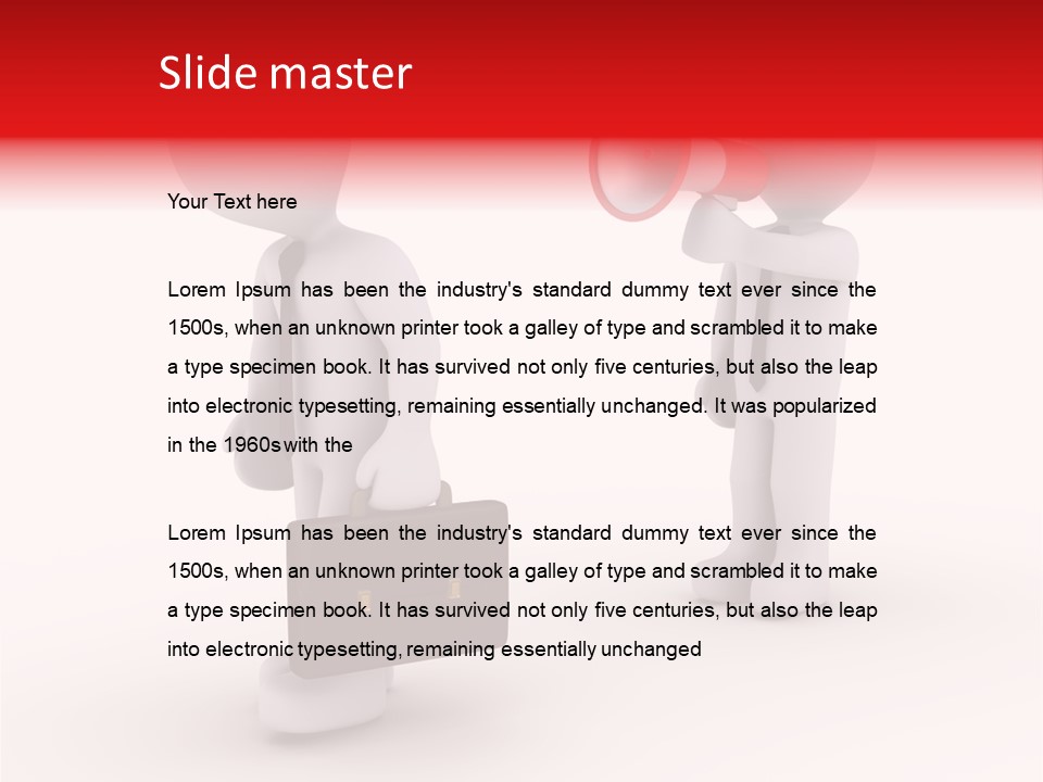 White Dismiss Tie PowerPoint Template