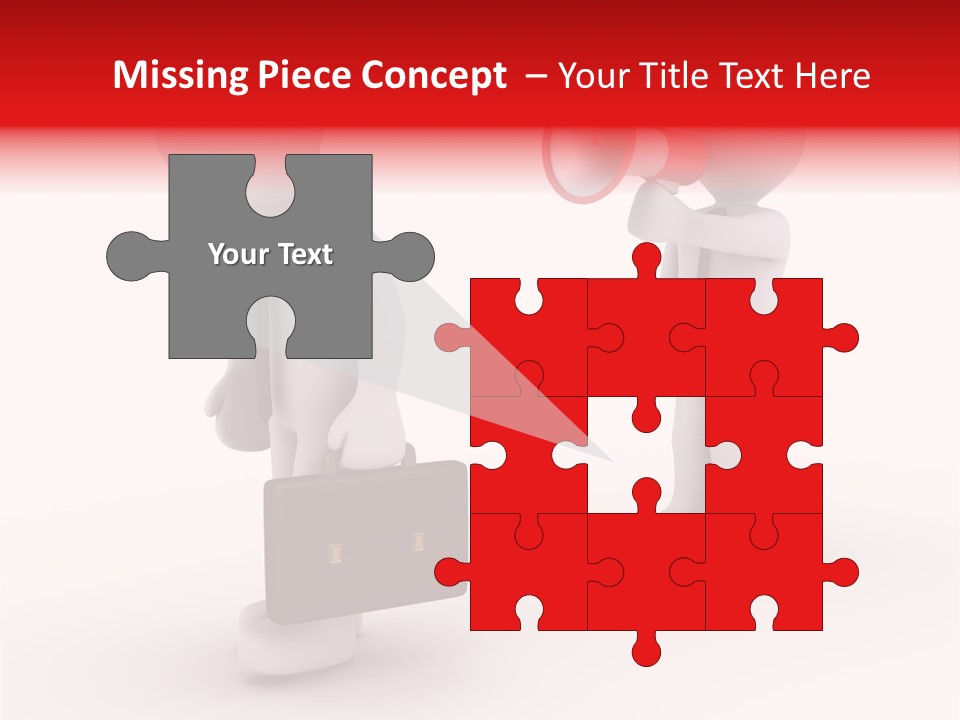 White Dismiss Tie PowerPoint Template