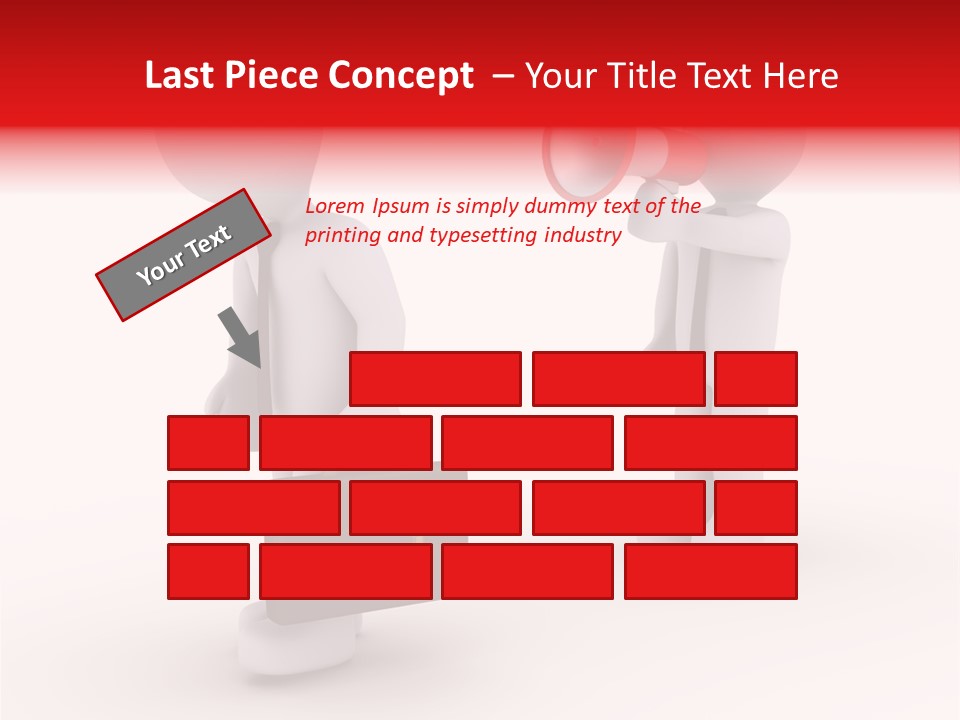 White Dismiss Tie PowerPoint Template