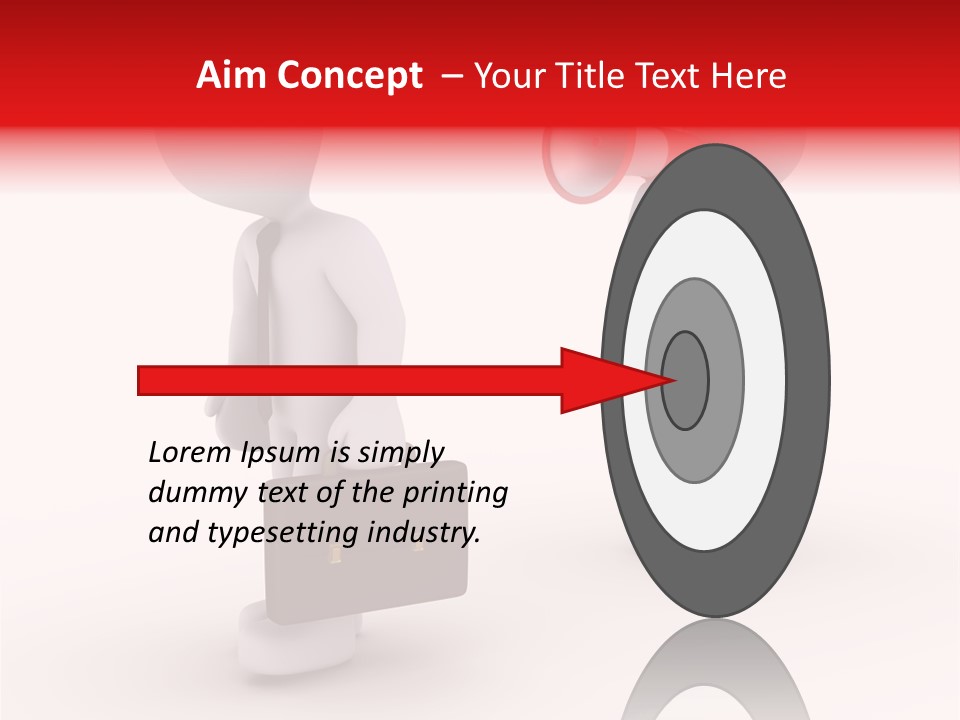 White Dismiss Tie PowerPoint Template