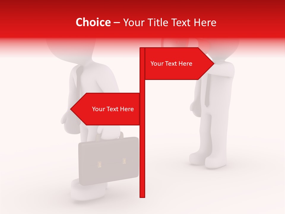 White Dismiss Tie PowerPoint Template