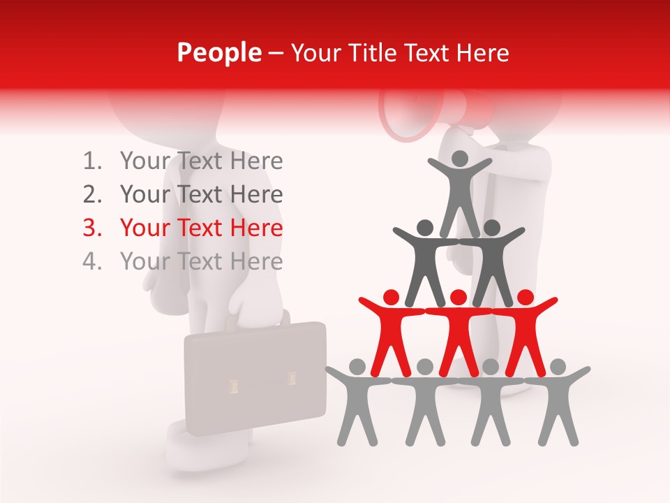 White Dismiss Tie PowerPoint Template