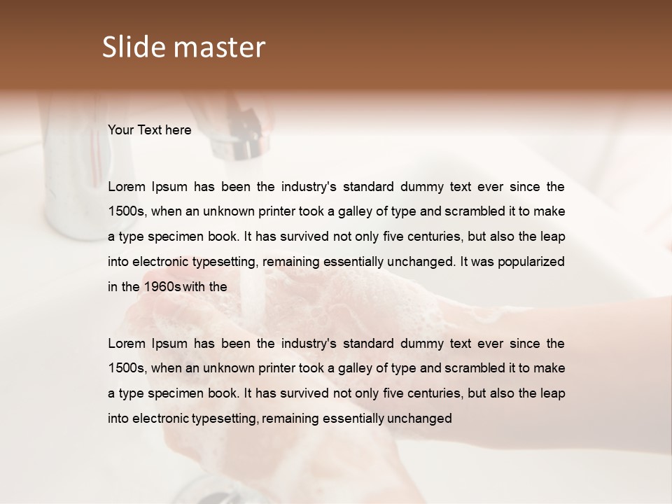 Hand Chrome Cleanliness PowerPoint Template