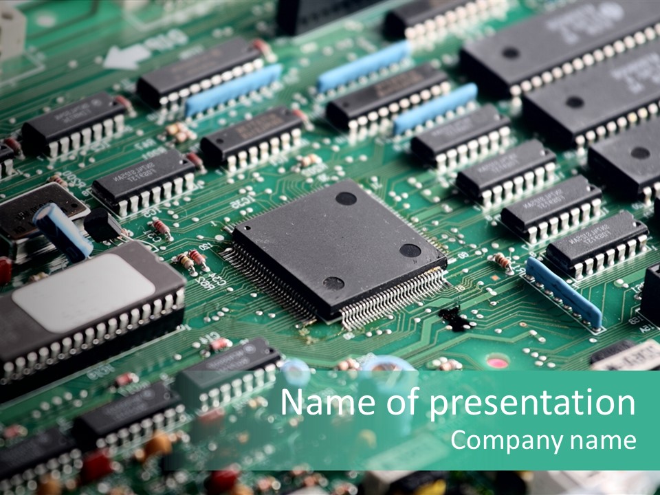 Microprocessor Diode Megabyte PowerPoint Template