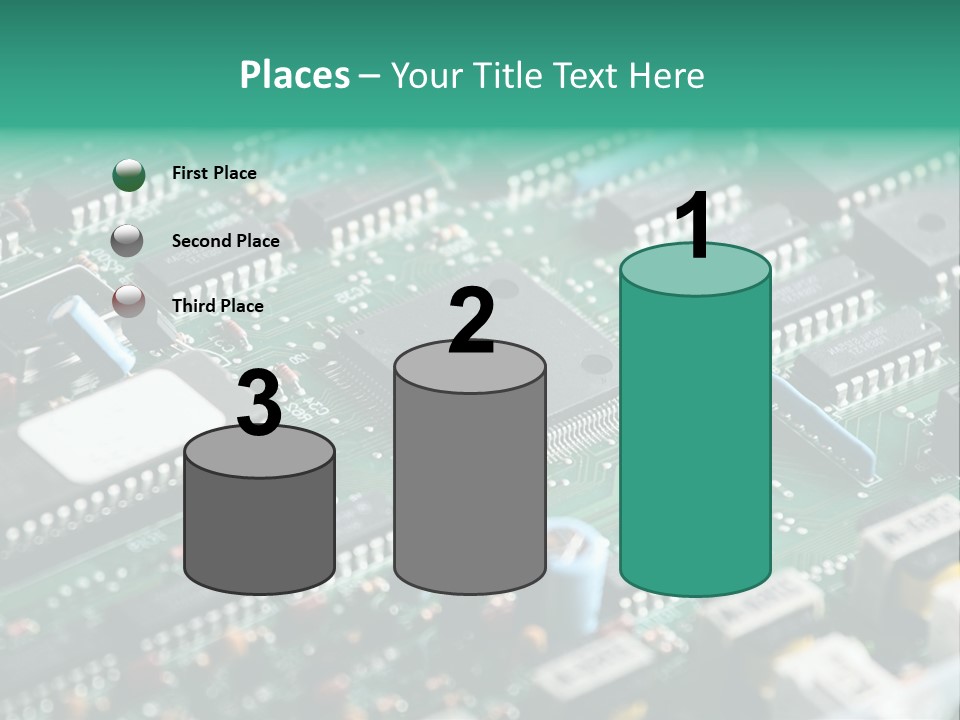 Microprocessor Diode Megabyte PowerPoint Template