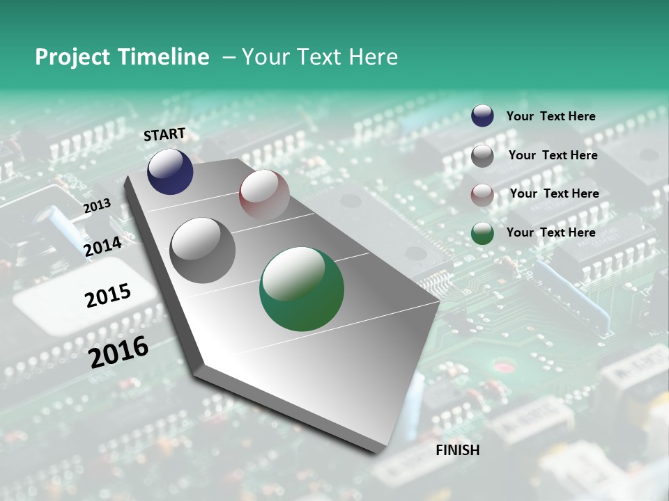 Microprocessor Diode Megabyte PowerPoint Template