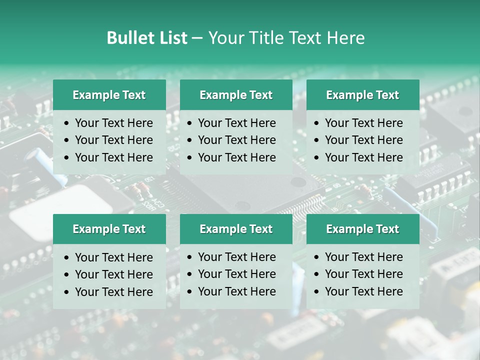 Microprocessor Diode Megabyte PowerPoint Template
