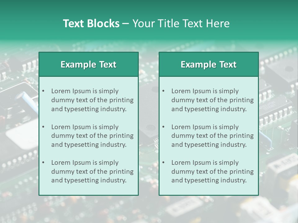 Microprocessor Diode Megabyte PowerPoint Template