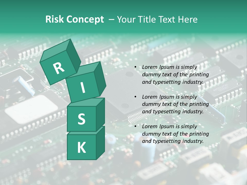 Microprocessor Diode Megabyte PowerPoint Template