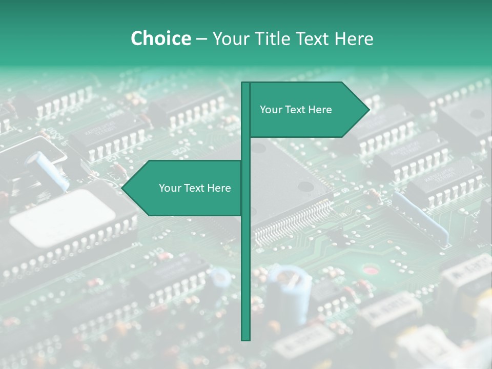 Microprocessor Diode Megabyte PowerPoint Template
