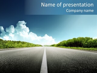 Freedom Route Drive PowerPoint Template