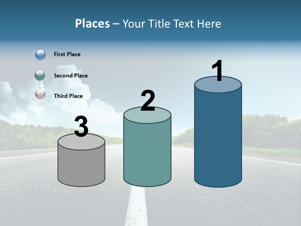 Freedom Route Drive PowerPoint Template