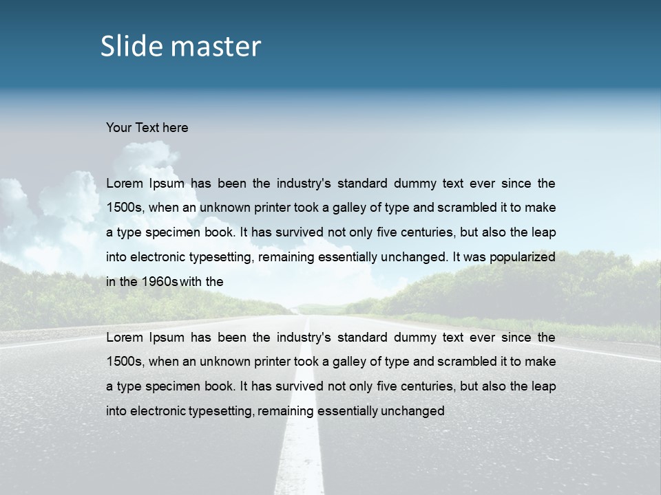 Freedom Route Drive PowerPoint Template