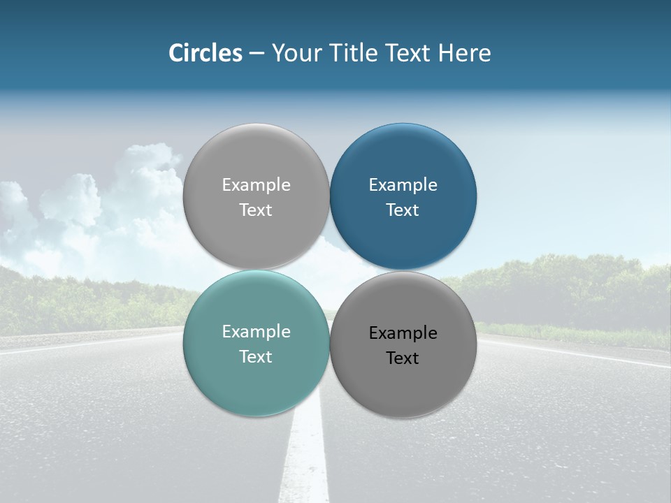 Freedom Route Drive PowerPoint Template