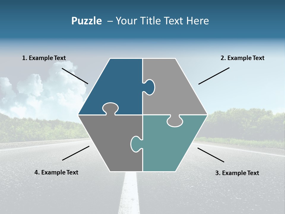 Freedom Route Drive PowerPoint Template