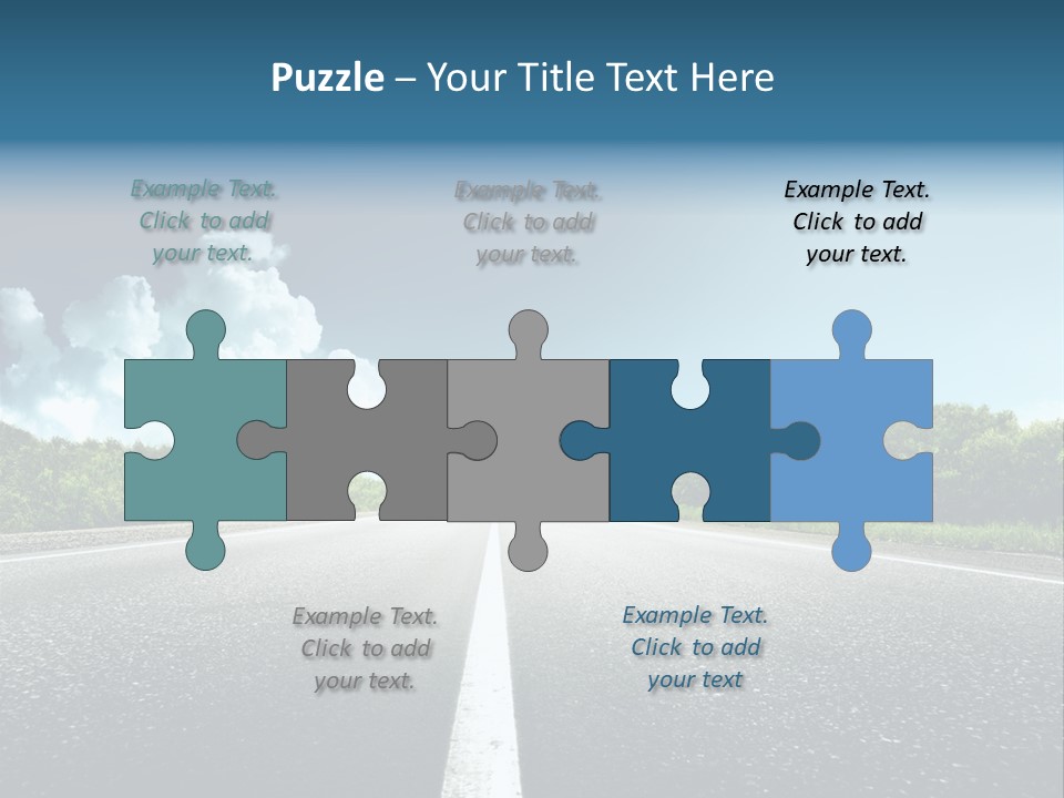 Freedom Route Drive PowerPoint Template