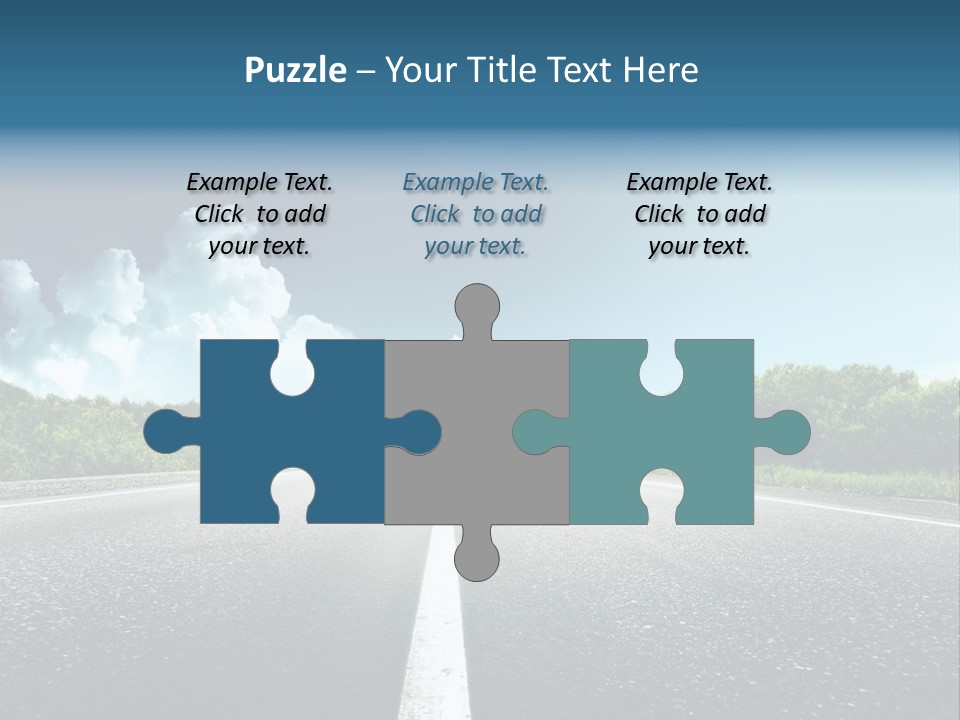 Freedom Route Drive PowerPoint Template