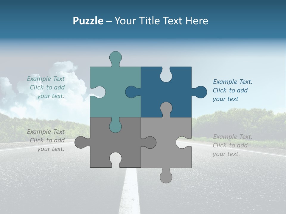 Freedom Route Drive PowerPoint Template