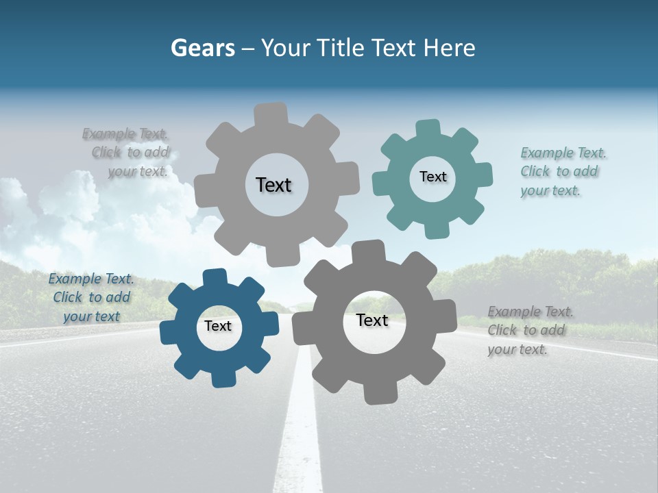 Freedom Route Drive PowerPoint Template