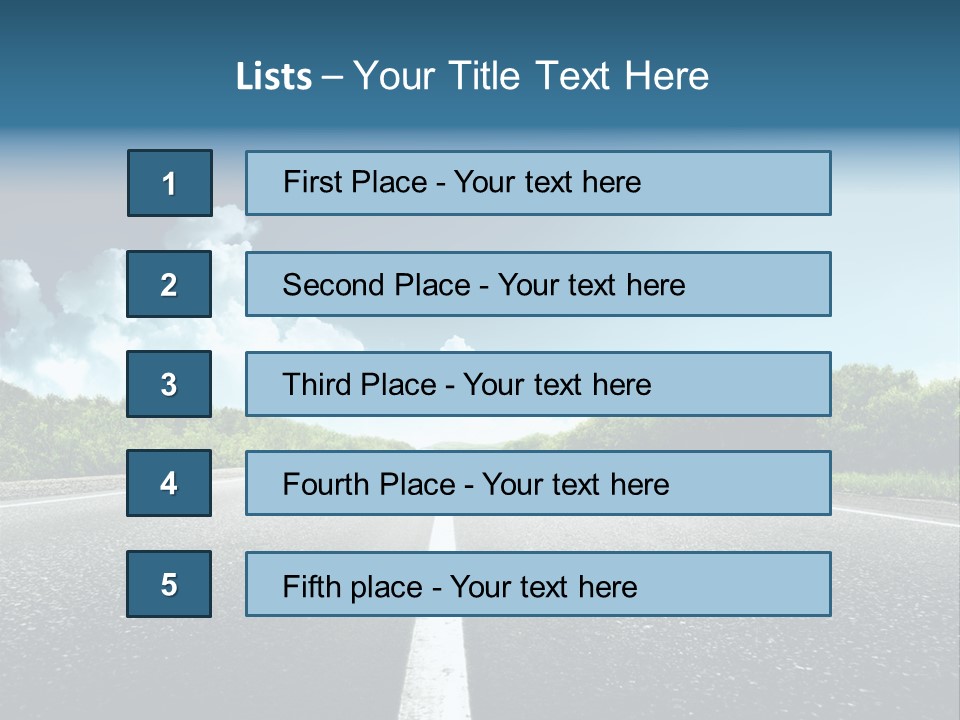 Freedom Route Drive PowerPoint Template