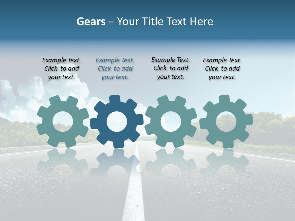 Freedom Route Drive PowerPoint Template