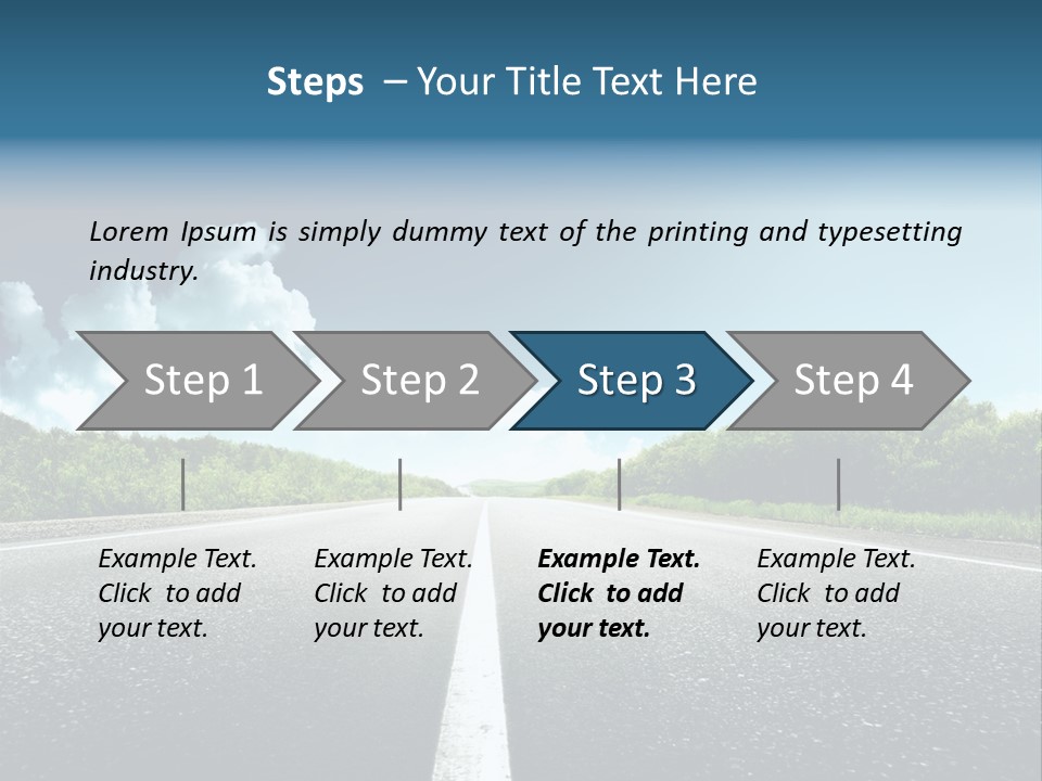 Freedom Route Drive PowerPoint Template