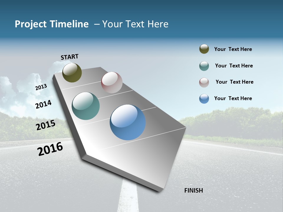 Freedom Route Drive PowerPoint Template