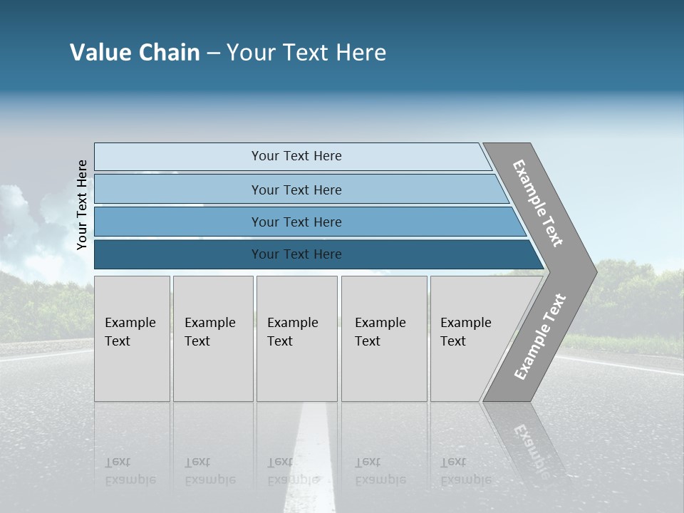 Freedom Route Drive PowerPoint Template