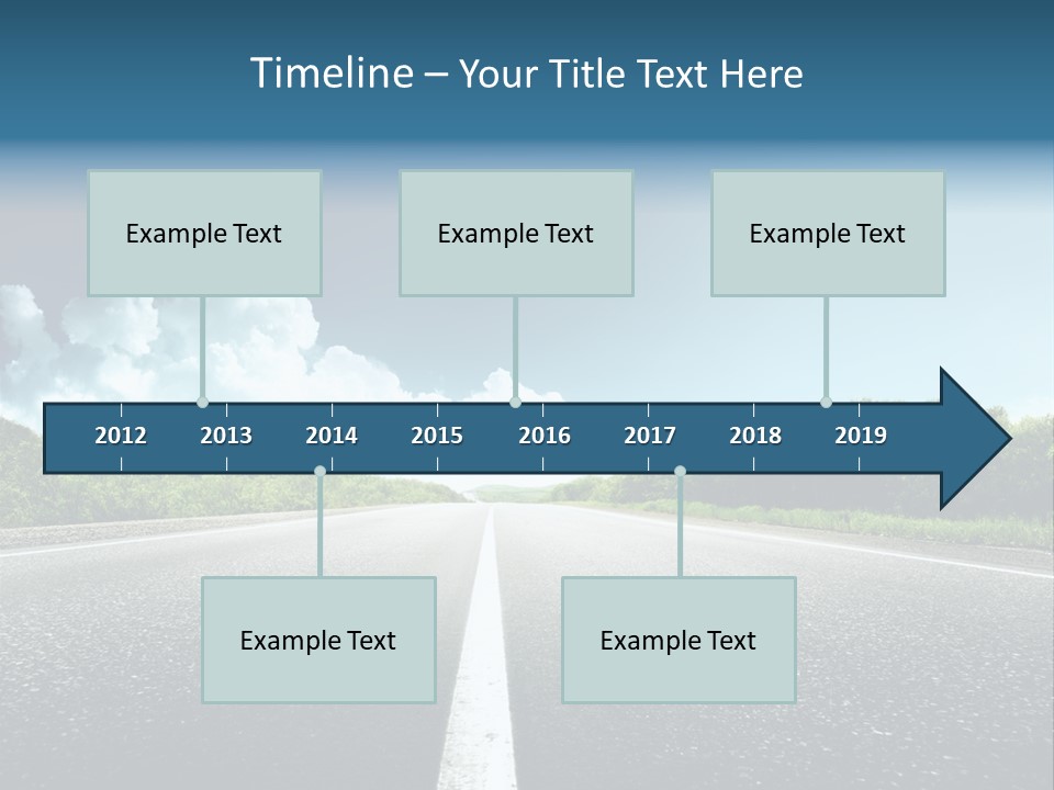 Freedom Route Drive PowerPoint Template