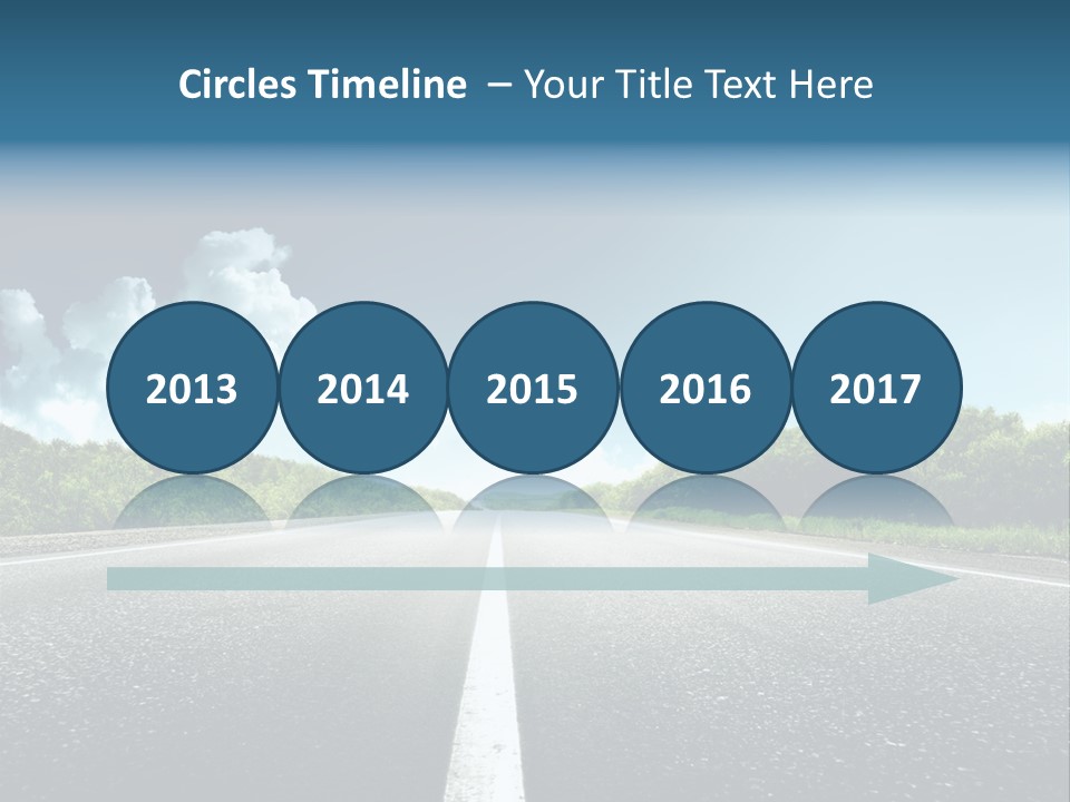 Freedom Route Drive PowerPoint Template