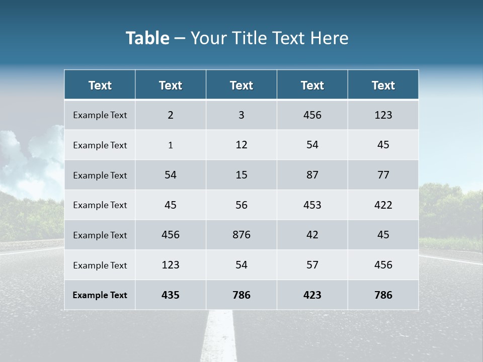Freedom Route Drive PowerPoint Template