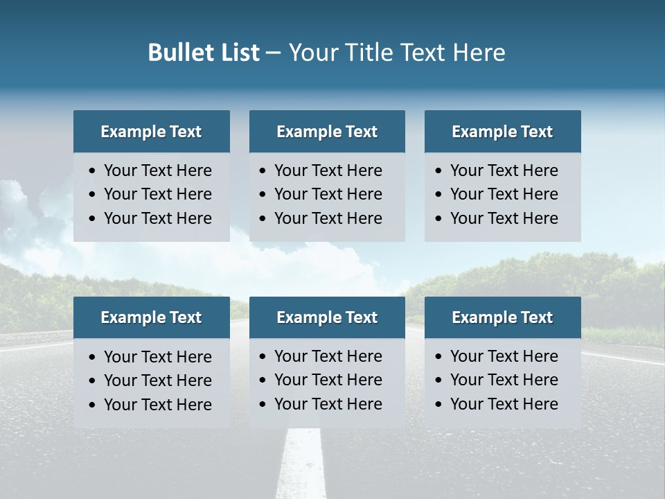 Freedom Route Drive PowerPoint Template
